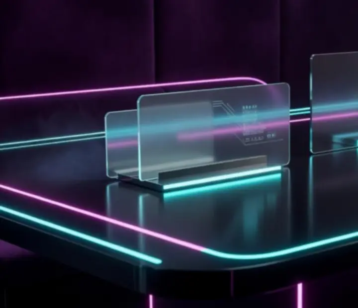 Neonowa scenografia i oświetlenie na wydarzeniu firmowym